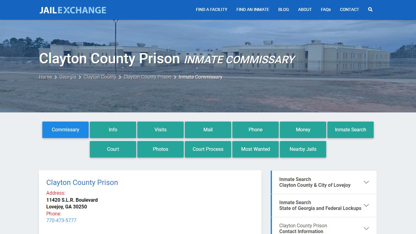 Inmate Commissary, Care Packs - Clayton County Prison, GA - Jail Exchange